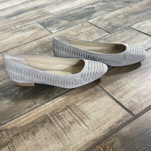 Hush Puppies Phoebe Ladder Stud Ice Grey Suede Flats